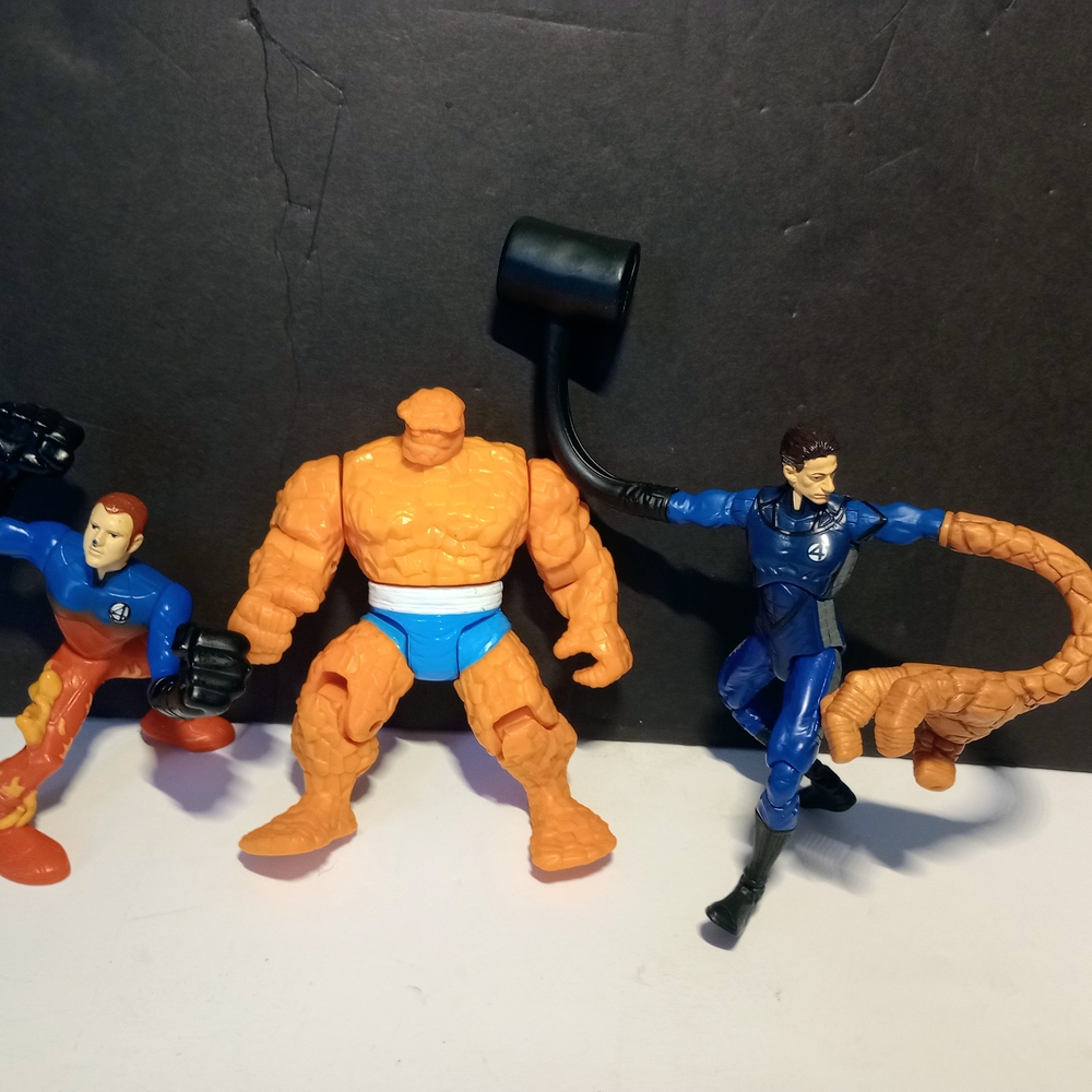 Marvel Legends Fantastic Four Action Figures Human Torch The Thing & Mr Fantasti
